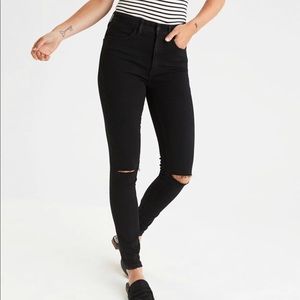 Black high waisted jeans